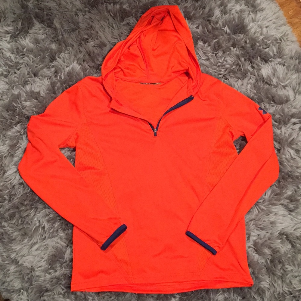 Orange under armor pullover